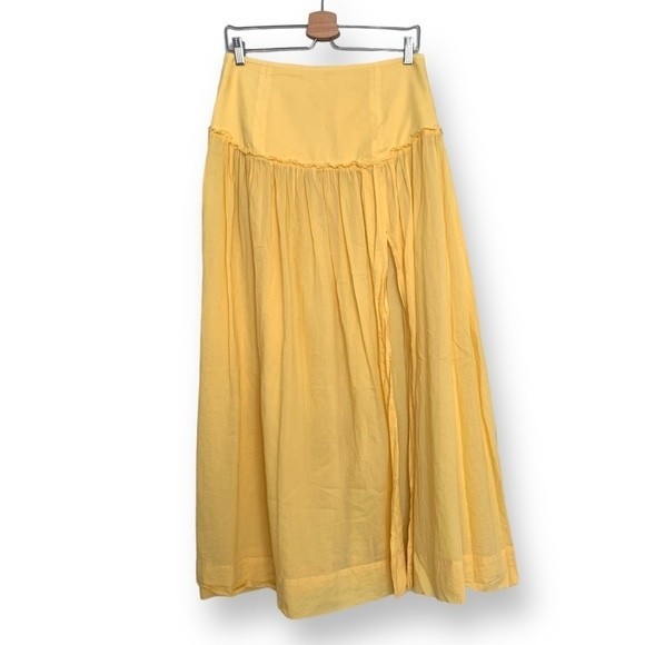 Bec + Bridge Skirt Set Alexandra Crop Top Ellie Maxi Skirt Straw Yellow - Picture 9 of 15